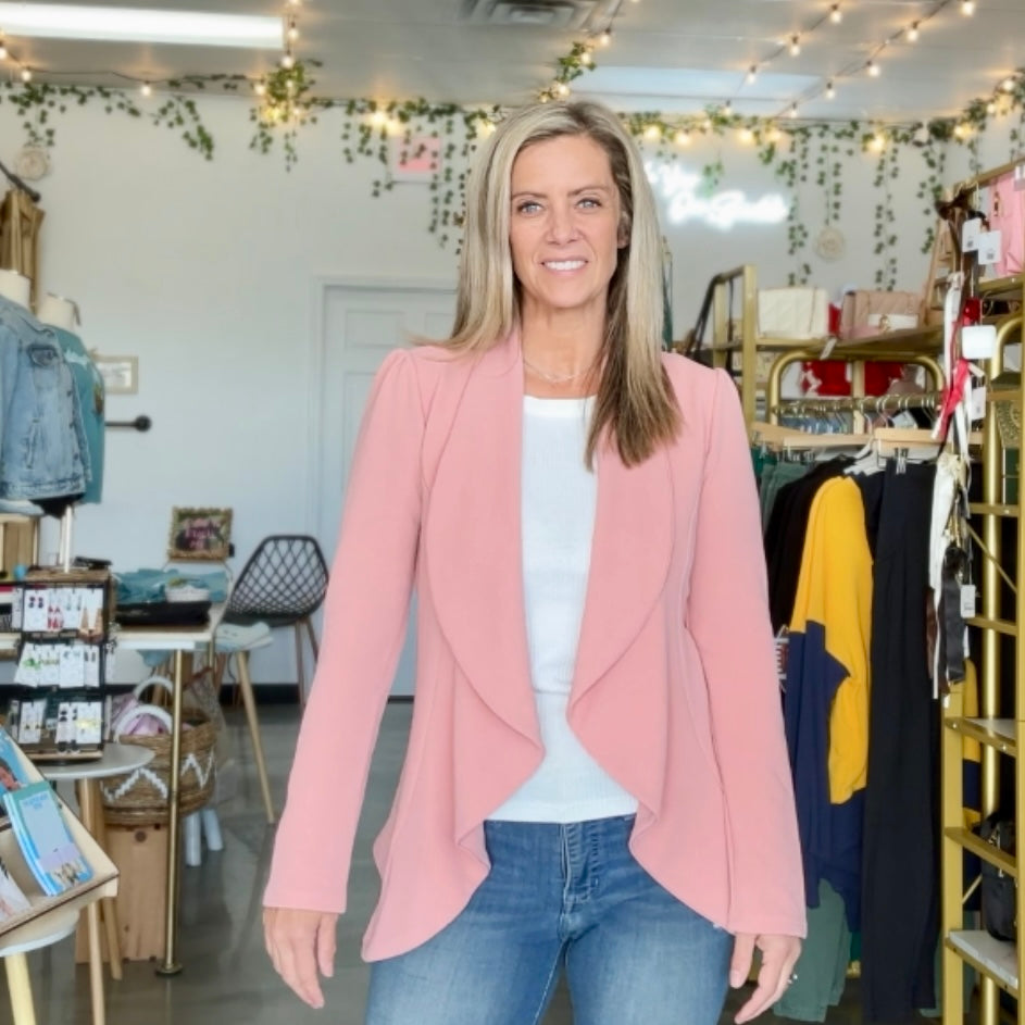 Get It Girl Blazer (Light Pink)
