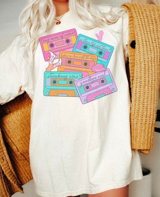 90s Country Tapes Graphic Tee (White)