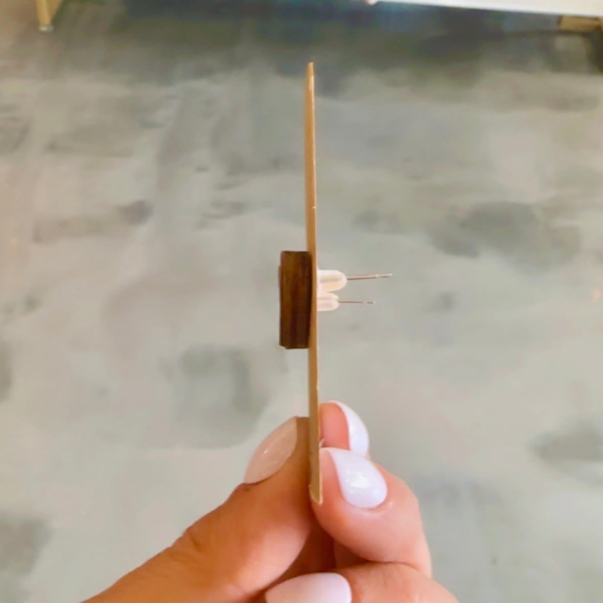 Wooden Heart Sports Earrings