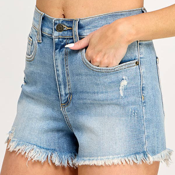 Lizzie Light Denim Shorts