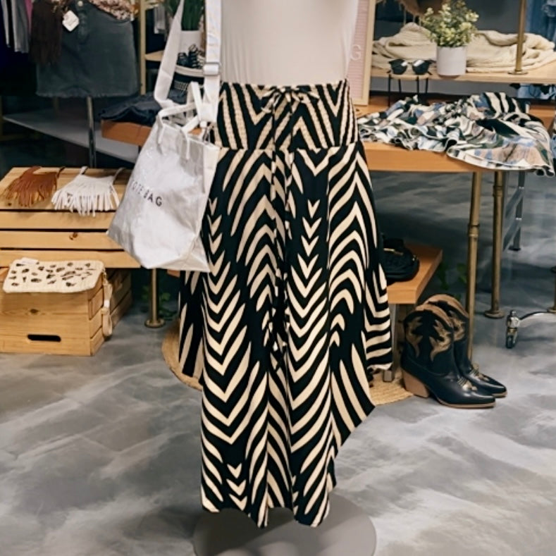 Geometric Midi Skirt