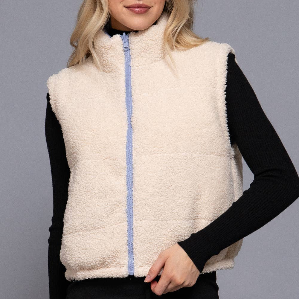 Reversible Puffer Vest (Black)