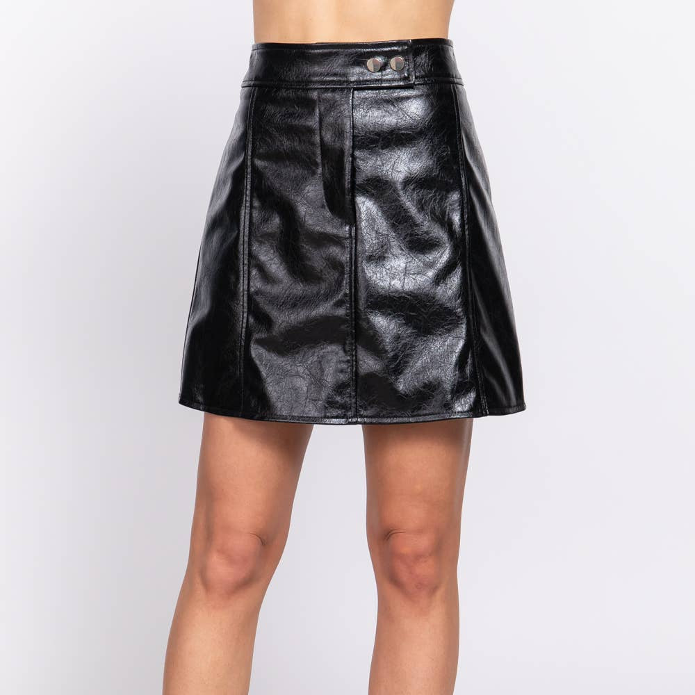 Cameron A-Line Skirt (Black) - SALE