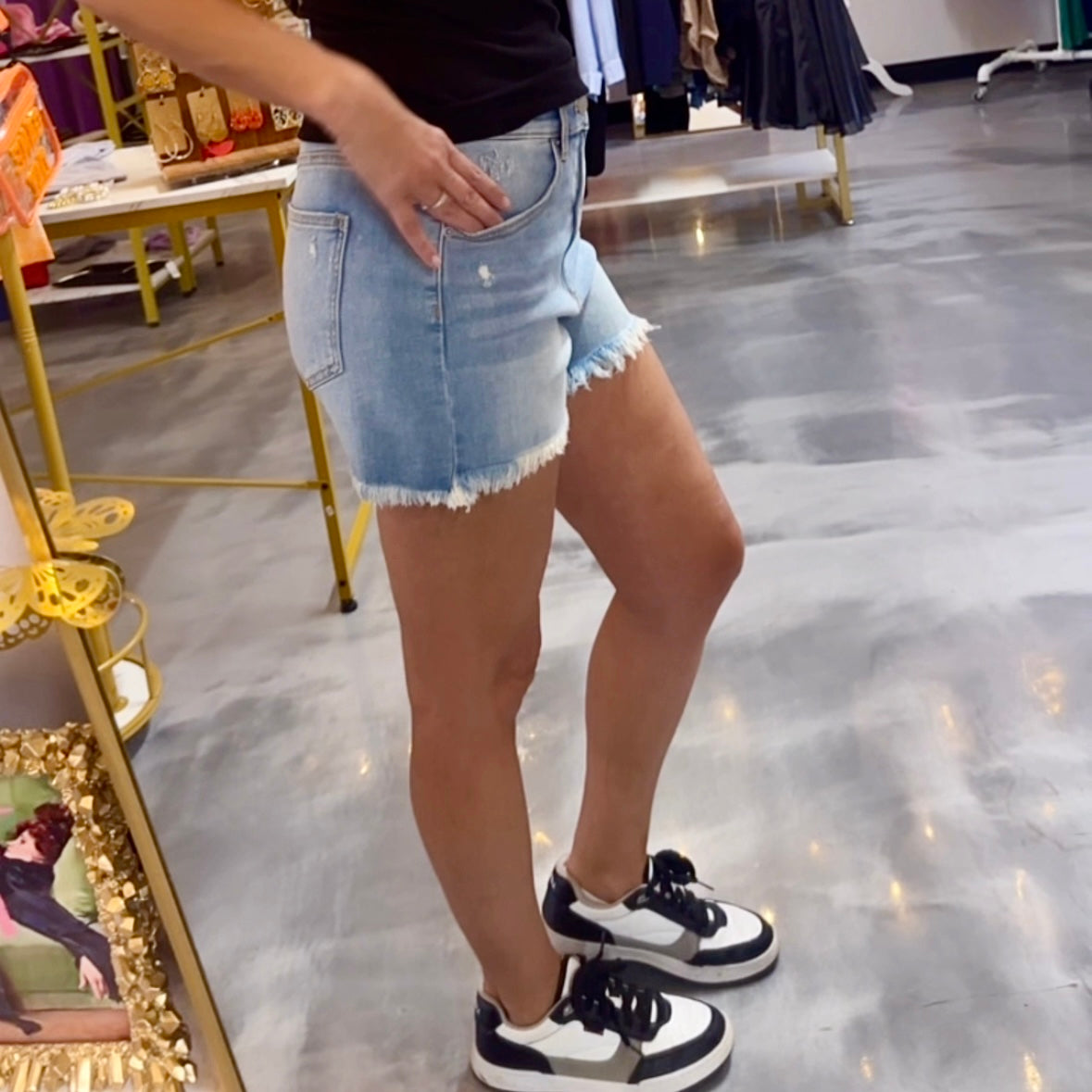 Lizzie Light Denim Shorts