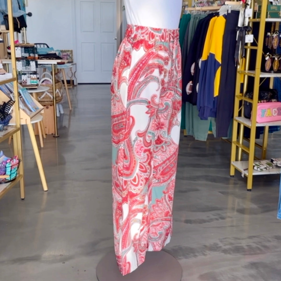 Paisley Wide Leg Flowing Pants
