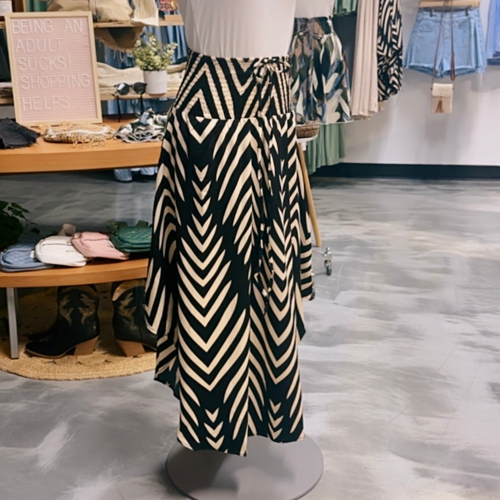 Geometric Midi Skirt