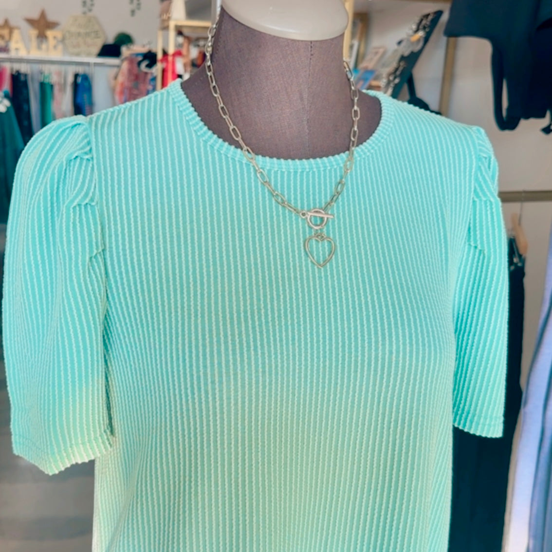 Kelly Corded Puff Sleeve Dress