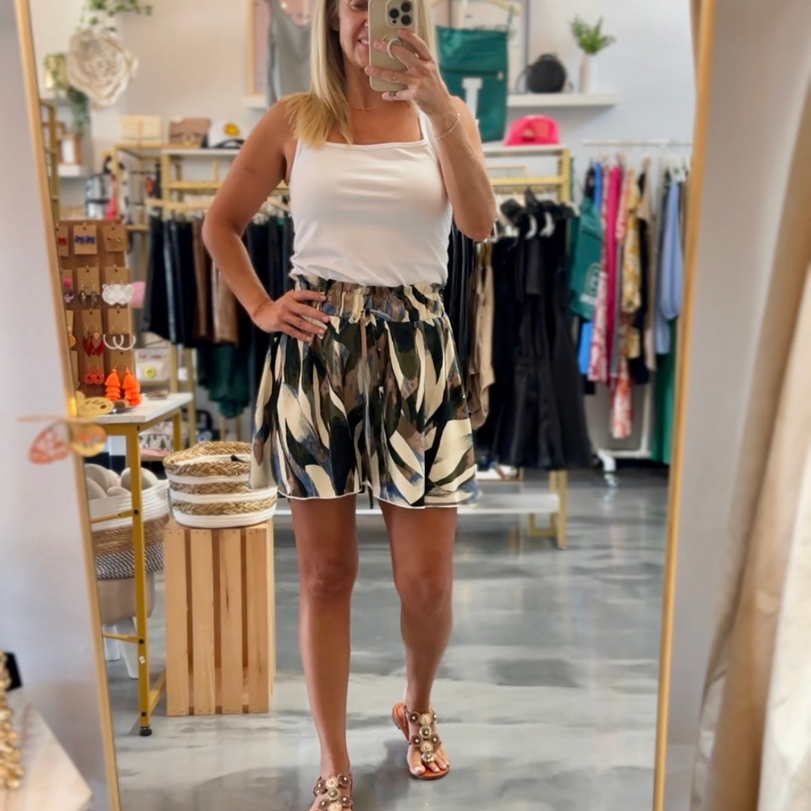 Charlotte Abstract Flowing Shorts