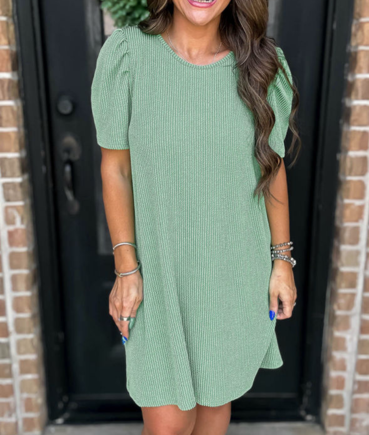 Kelly Corded Puff Sleeve Dress