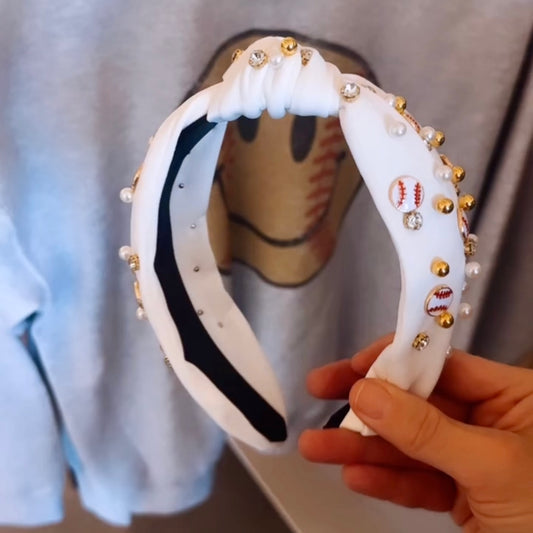 Baseball Rhinestone Headband