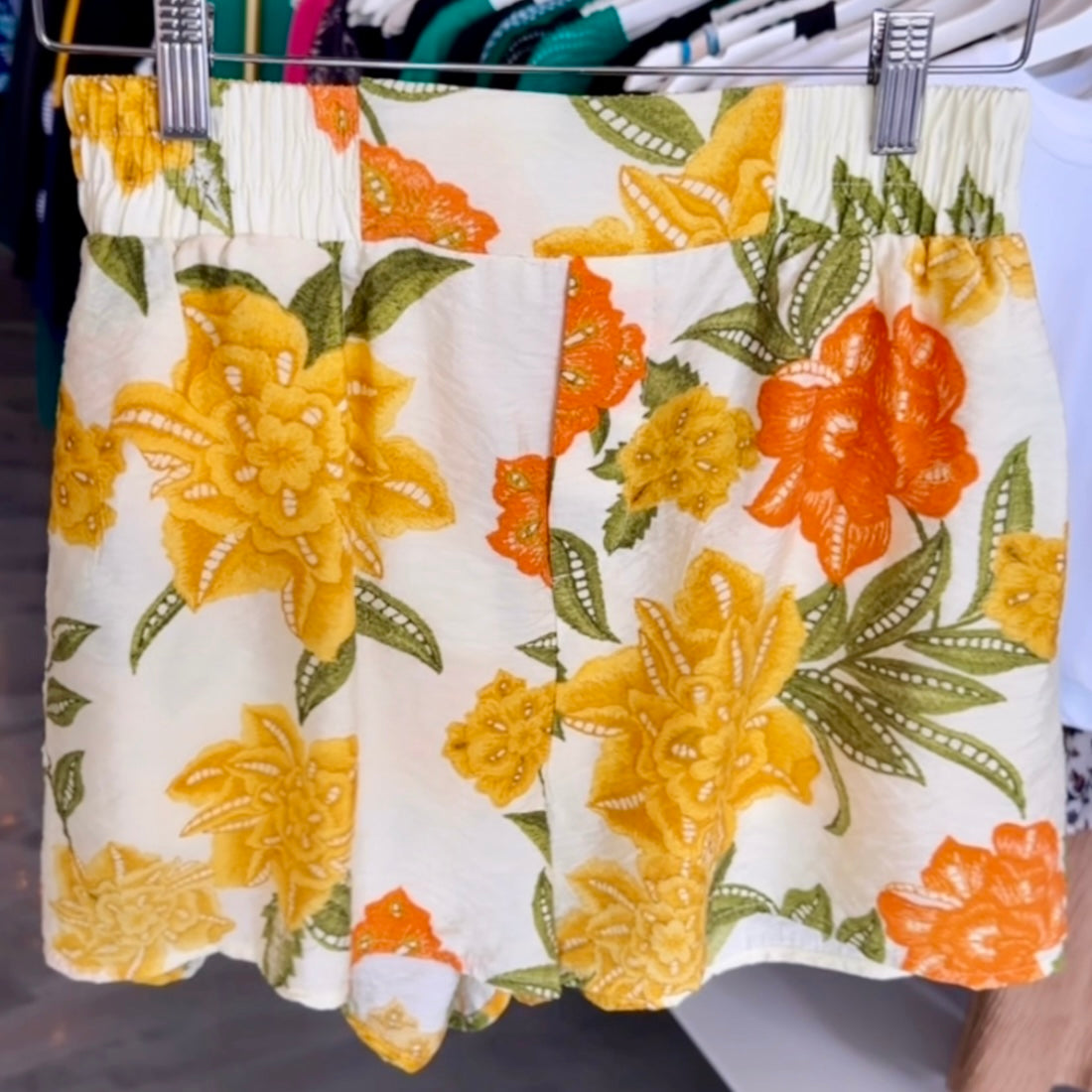 Cabana Tropical Shorts (Ivory) - SALE