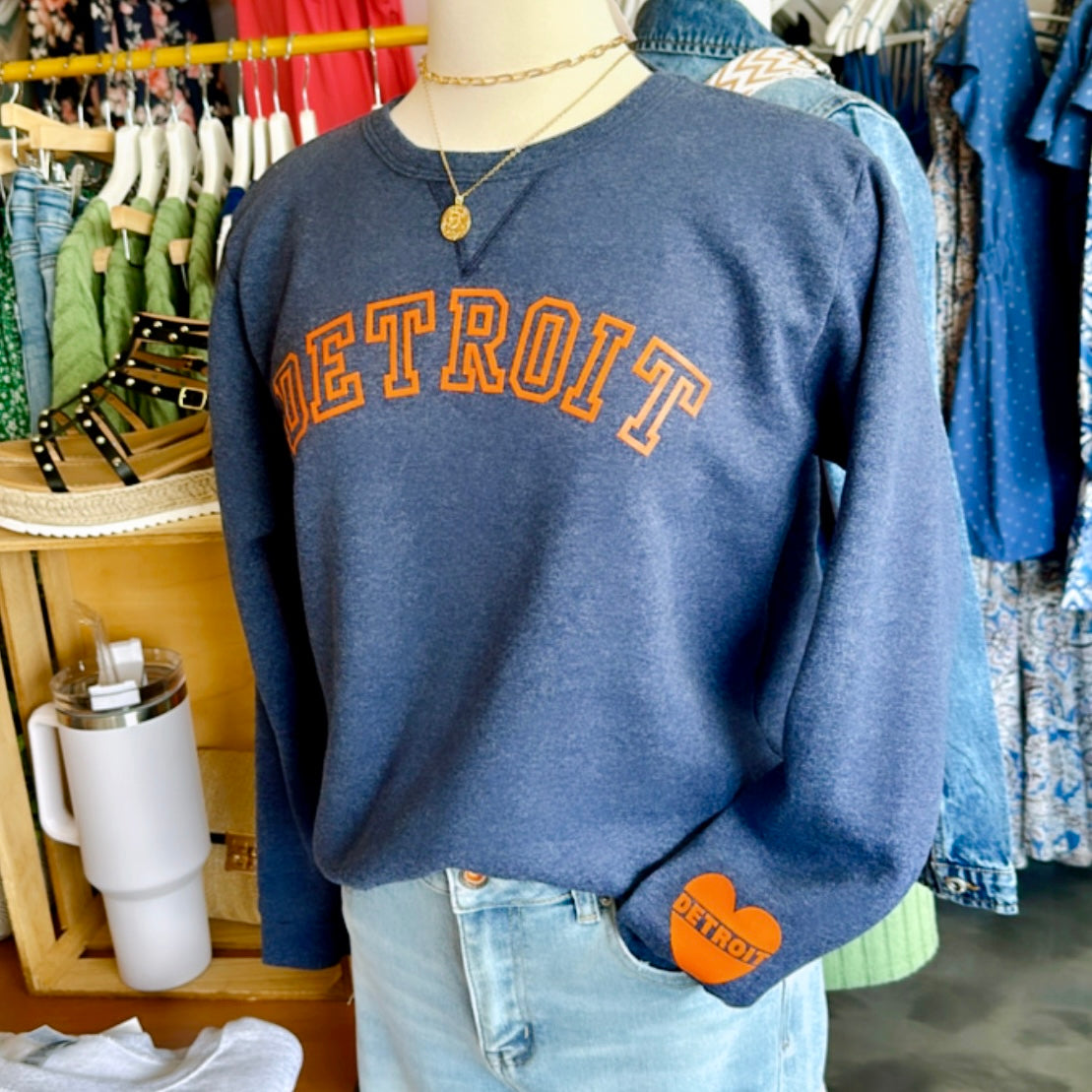 Detroit Graphic Sweatshirt (Blue)