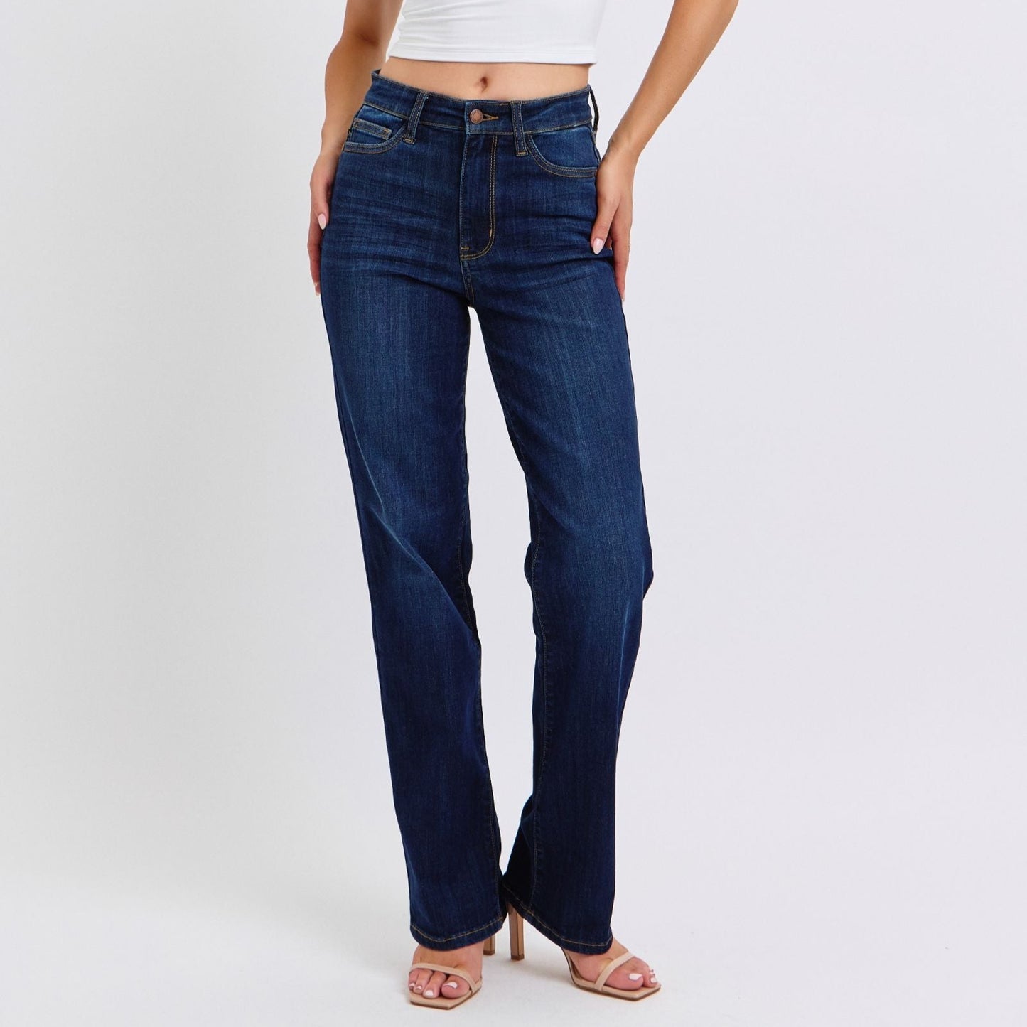 Judy Blue Straight Leg Dark Jeans