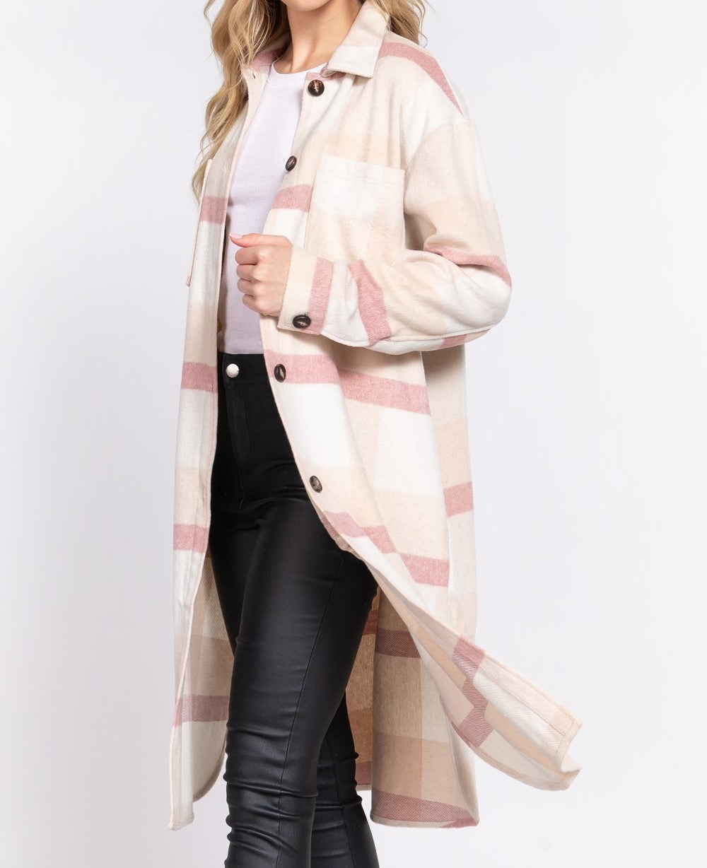 Fall Days Long Sleeve Pocketed Shacket