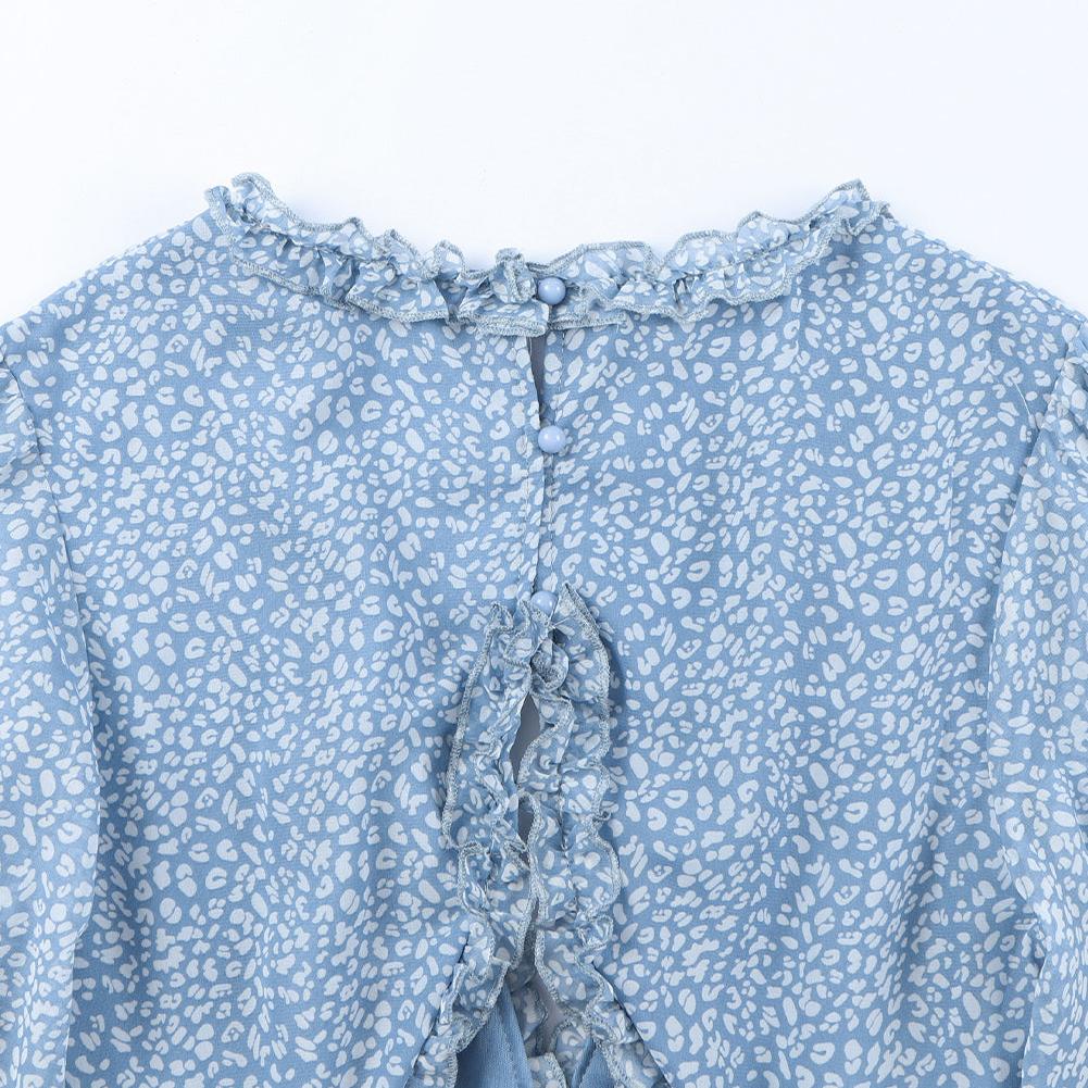 Ruffle Open Back Floral Dress  - FINAL SALE