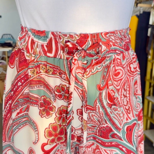 Paisley Wide Leg Flowing Pants