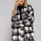 Sawyer Plaid Button Down Shacket (Black/White)
