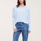 Looking Cute Waffle Top (Light Blue)
