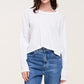 Looking Cute Waffle Top (White)