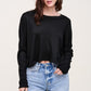 Looking Cute Waffle Top (Black)