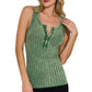Serena Henley Tank Top (Dark Green)