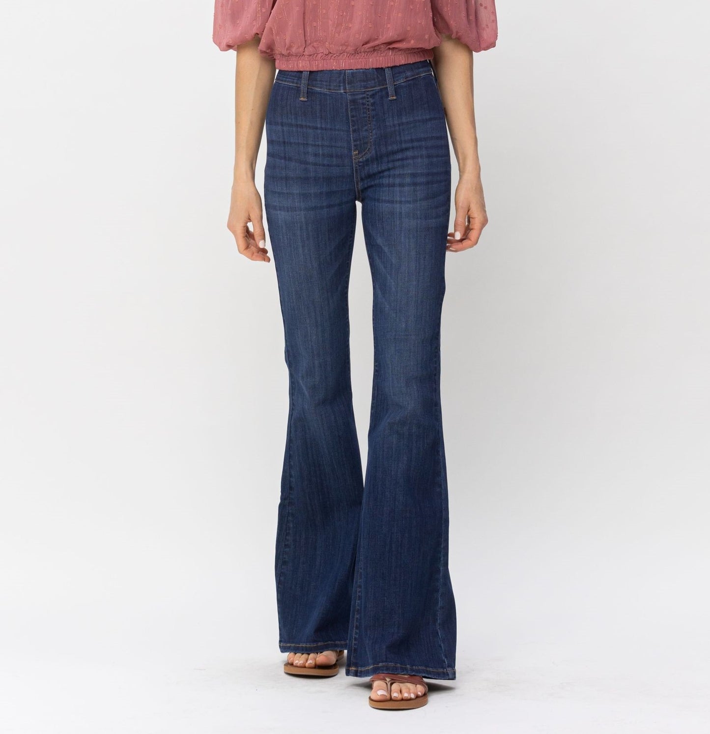 Judy Blue Pull On Flare Jeans