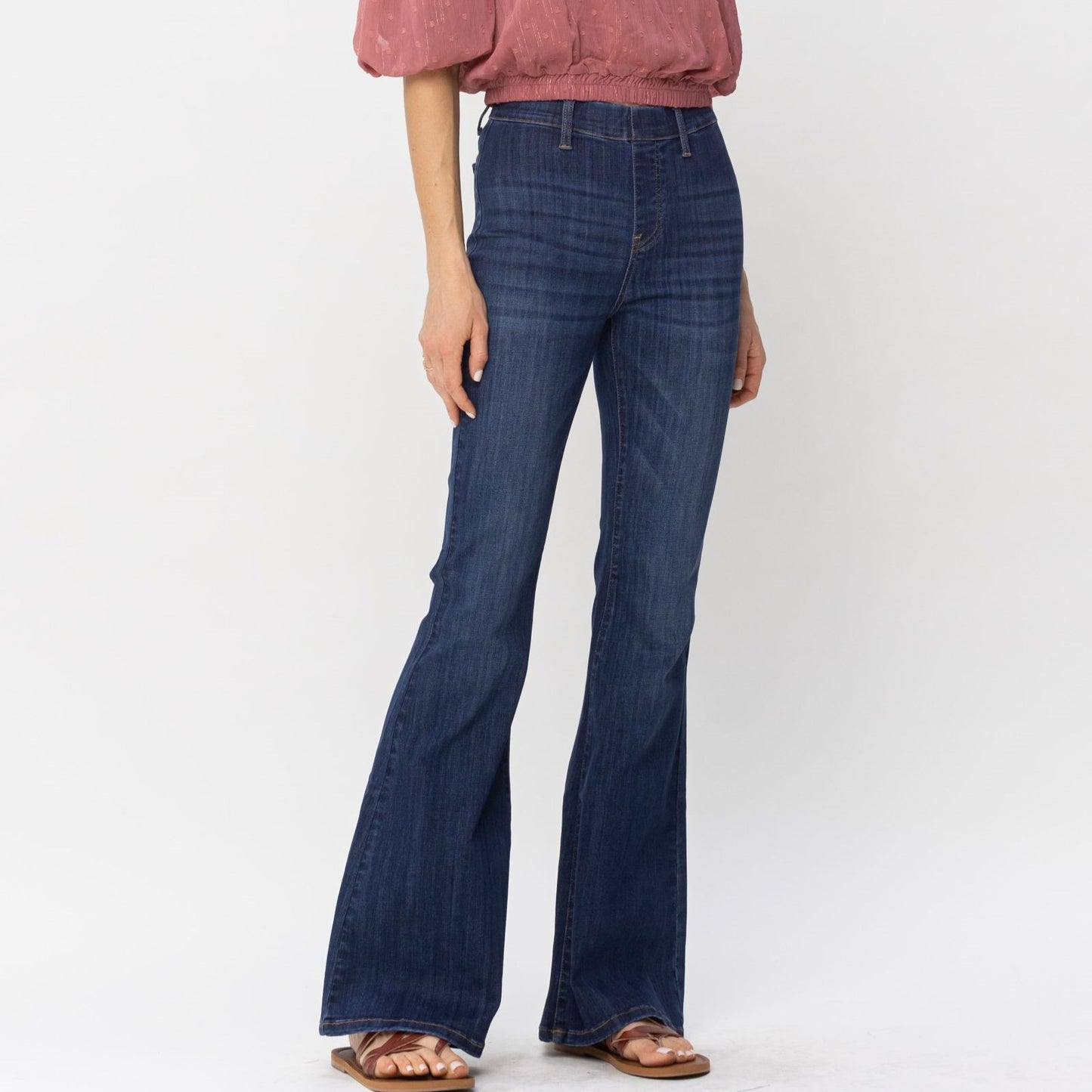 Judy Blue Pull On Flare Jeans