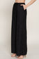 Crinkle Knit Drawstring Pants (Black)