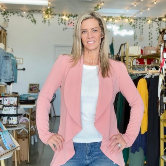 Get It Girl Blazer (Light Pink)