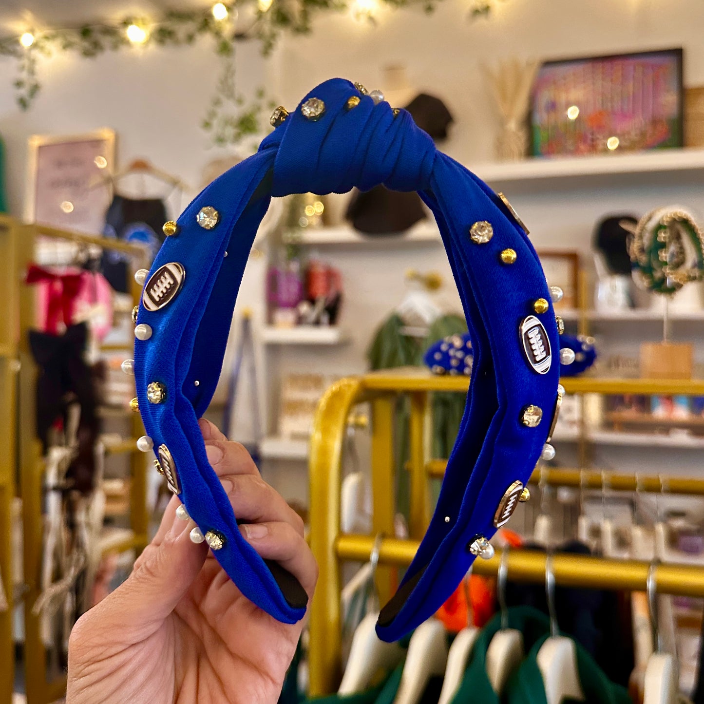 Rhinestone Football Headbands