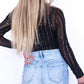 Star Mesh Long Sleeve Bodysuit