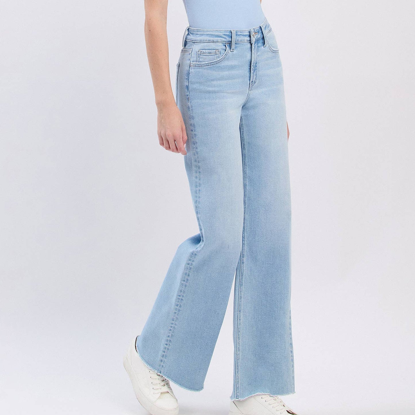 Vervet Wide Leg Raw Hem Jeans