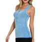 Serena Henley Tank Top (Blue)