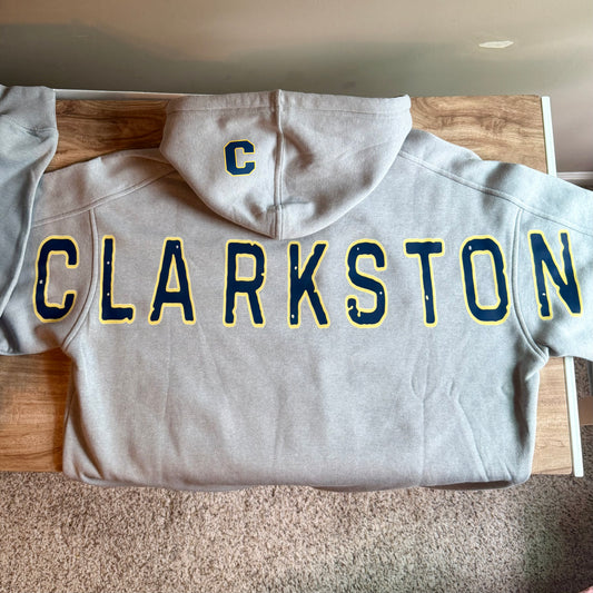 CLARKSTON Graphic Back Fleece Hoodie (Grey)