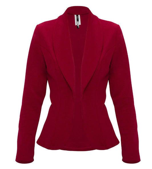 On The Clock Blazer (Burgundy)