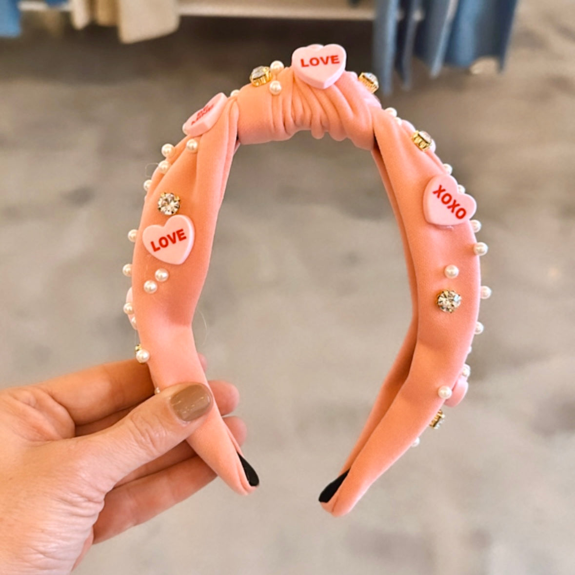 Valentine Rhinestone Headband (Pink) - SALE