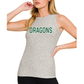 DRAGONS Round Neck Tank Top (Grey)