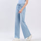 Vervet Wide Leg Raw Hem Jeans