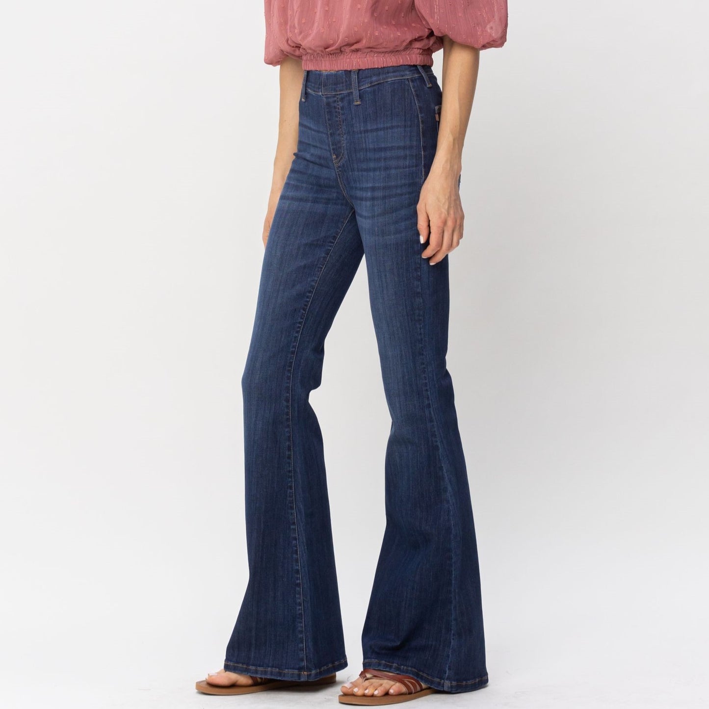 Judy Blue Pull On Flare Jeans