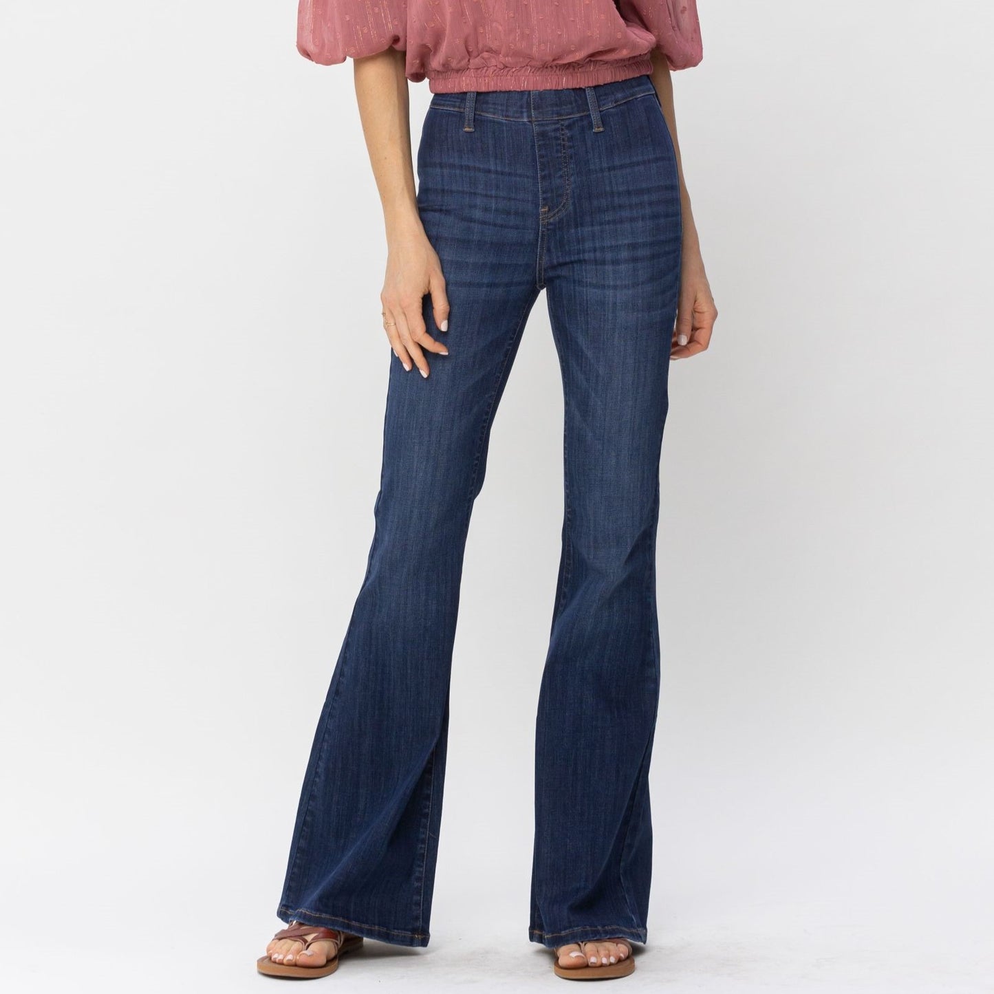 Judy Blue Pull On Flare Jeans