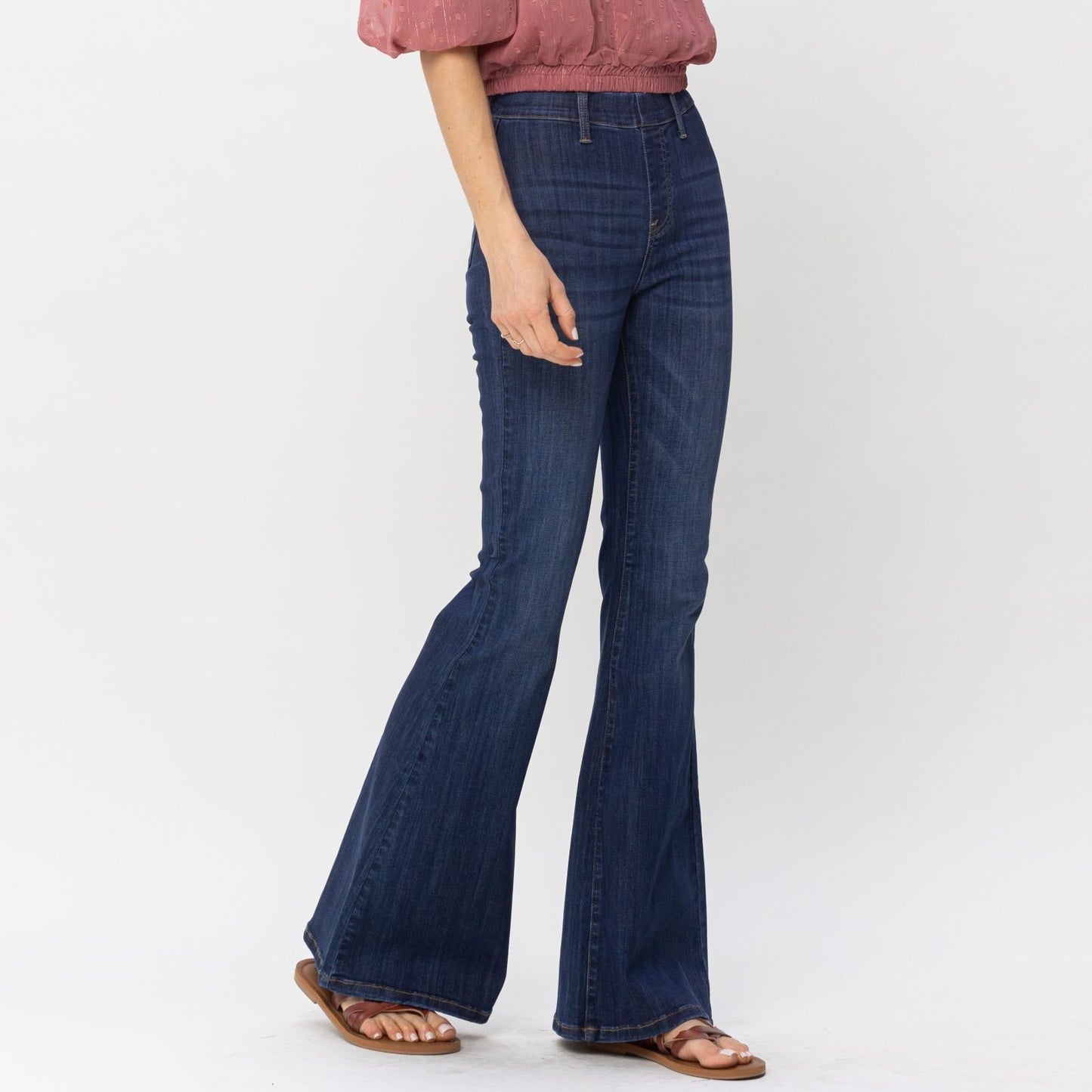 Judy Blue Pull On Flare Jeans