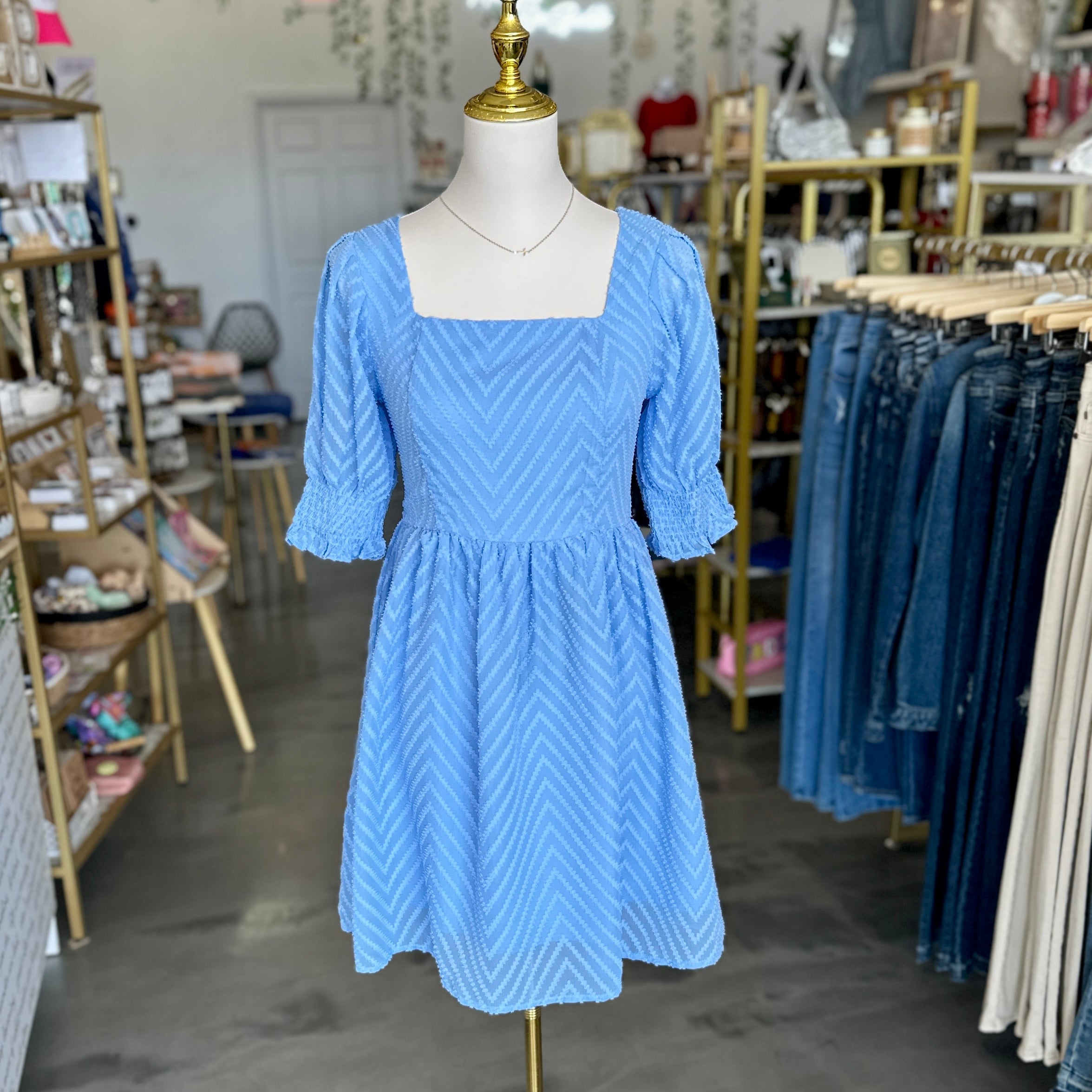 【Loulouseoul】25ss Pearl Dot Mini Dress Scarf Set Dress - LOULOUSEOUL
