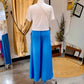 Summer Time Wide Leg Flowing Pants (Blue)