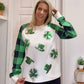 St Patrick Sequin and Plaid Top