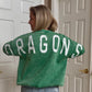 DRAGONS Graphic Back Acid Wash Pullover (GREEN)