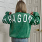 DRAGONS Graphic Back Acid Wash Pullover (GREEN)
