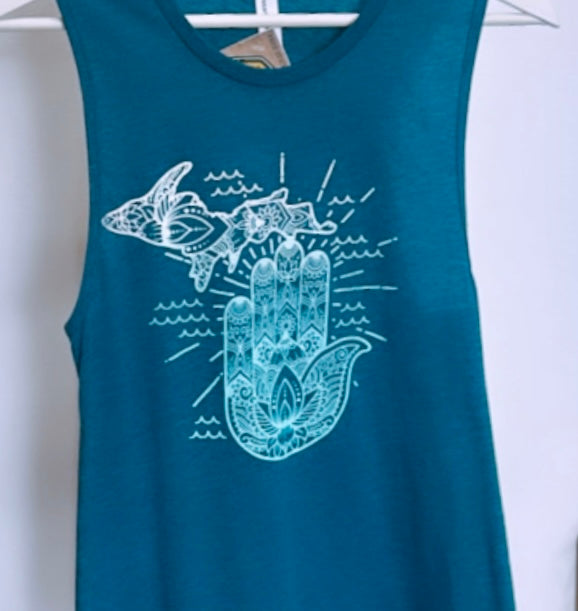 Michigan Yoga Hand Tank Top