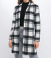 Lapel Collared Long Coat (Black/White)