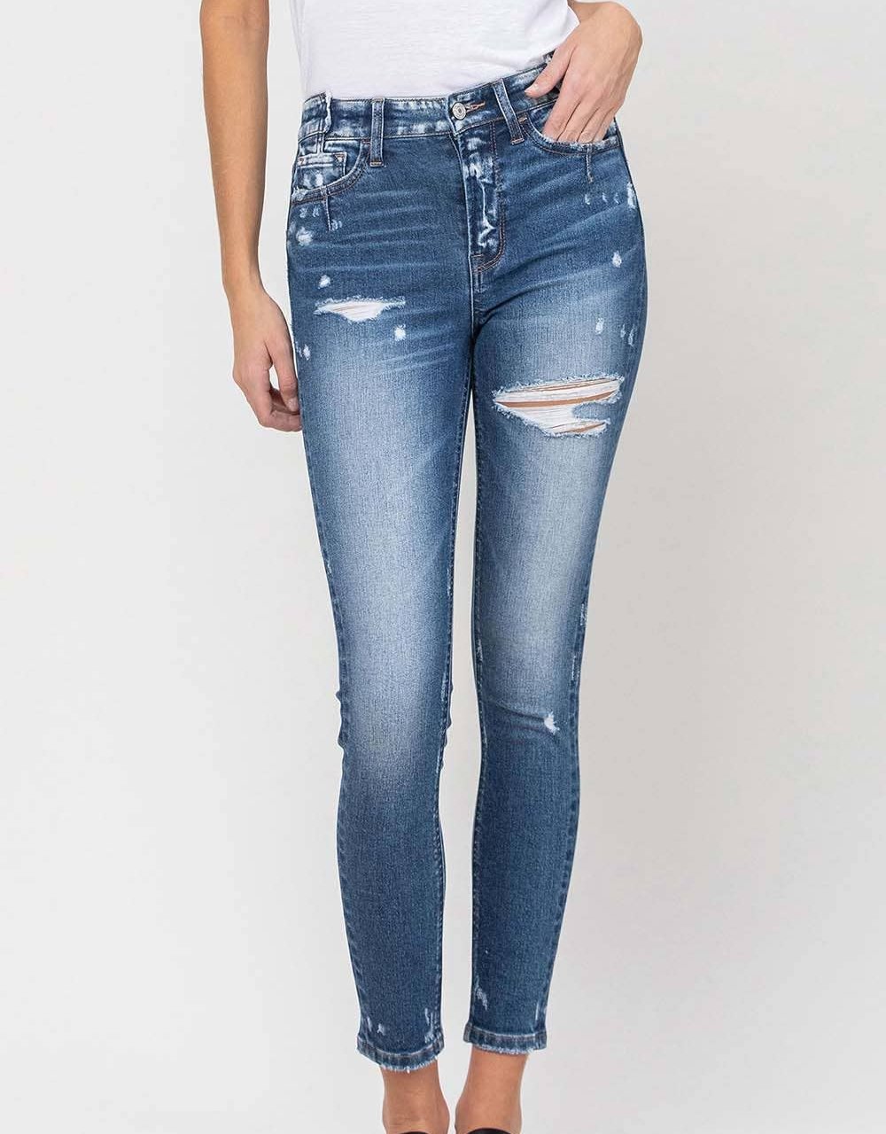 Vervet Comfort Stretch Distressed Skinny Jeans