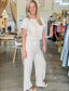 Ribbed Wide Leg Jumpsuit (Sand)